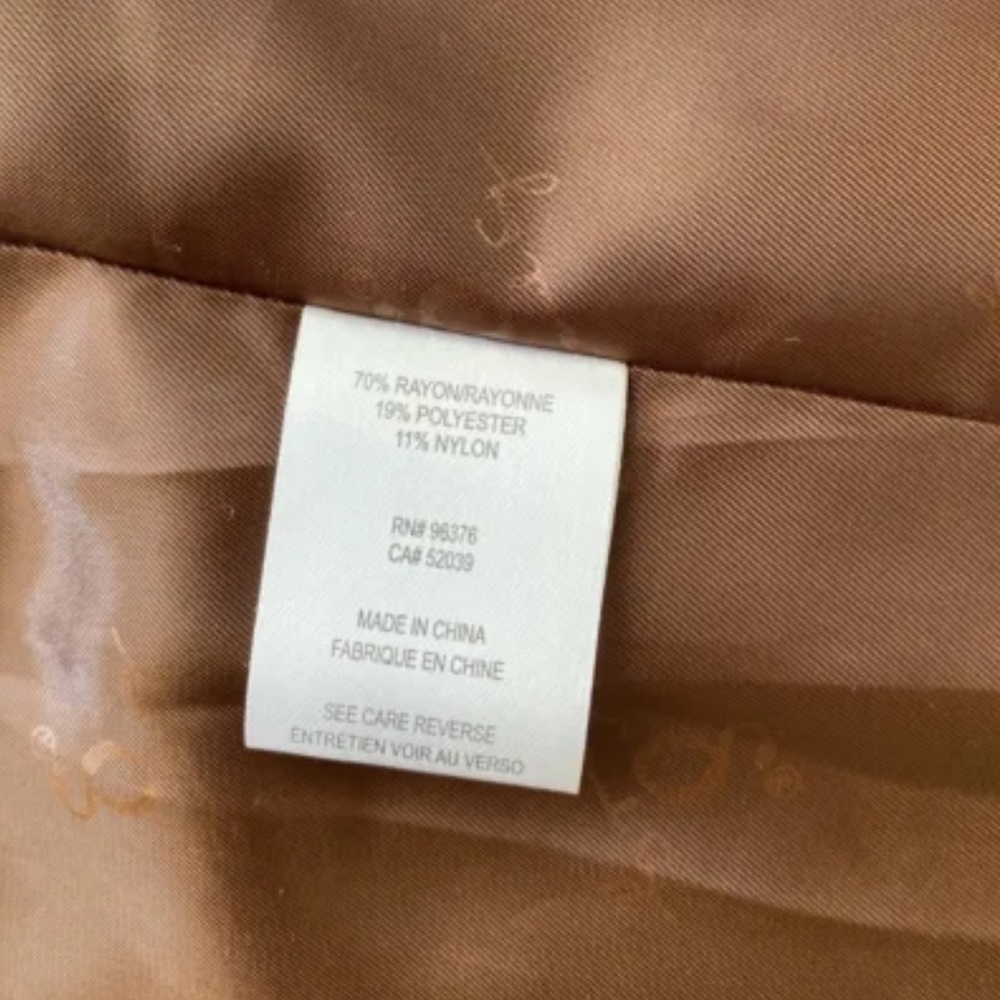 Samuel Dong Bubble Hem Jacket Coat Dress Brown Small - Picture 9 of 10